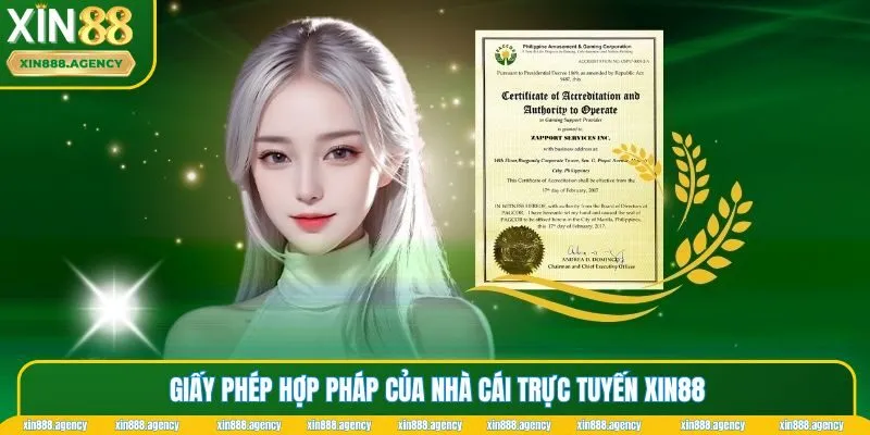 Giấy phép hợp pháp của XIN88